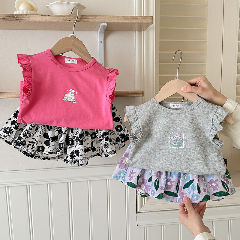 2025夏新品★子供服　トップス+ズボン　セットアップ★90cm〜140cm 9色