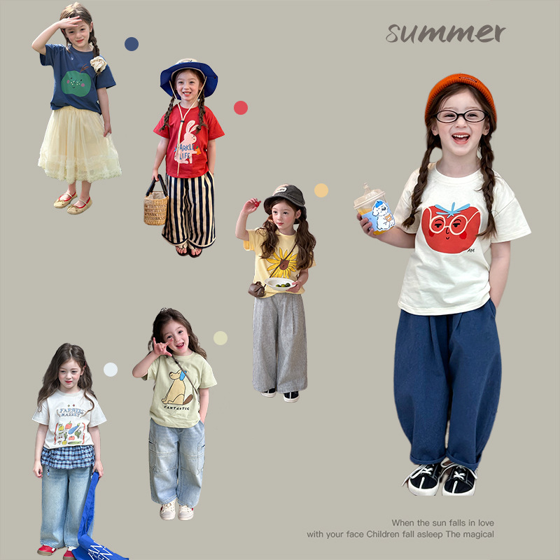 2025夏新品A★子供服　トップス★90cm〜170cm 7色