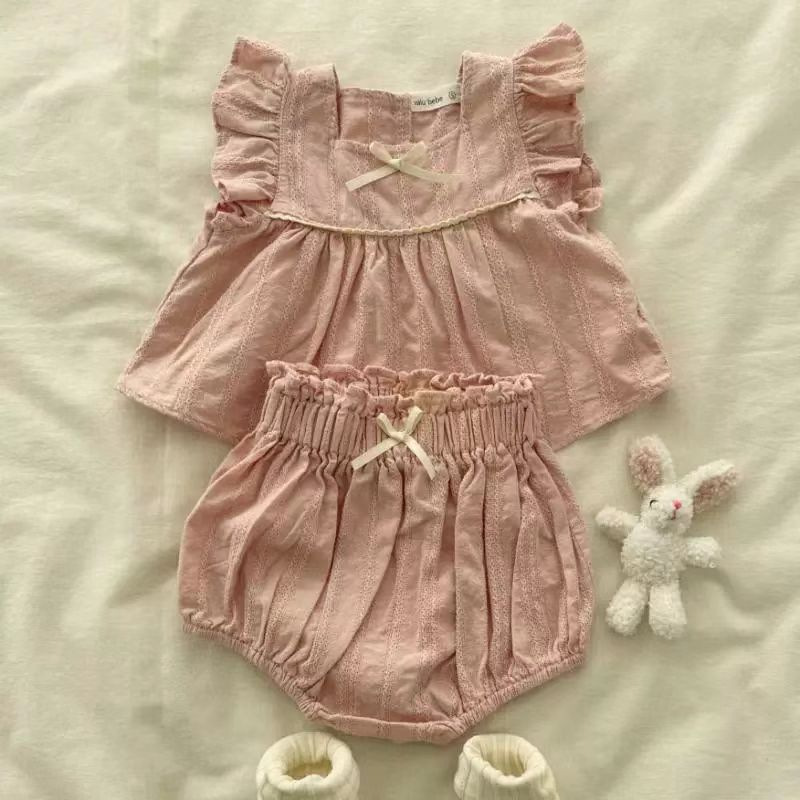 2025★夏新作★韓国風ベビー服★トップス+ズボン★73CM〜100cm 2色