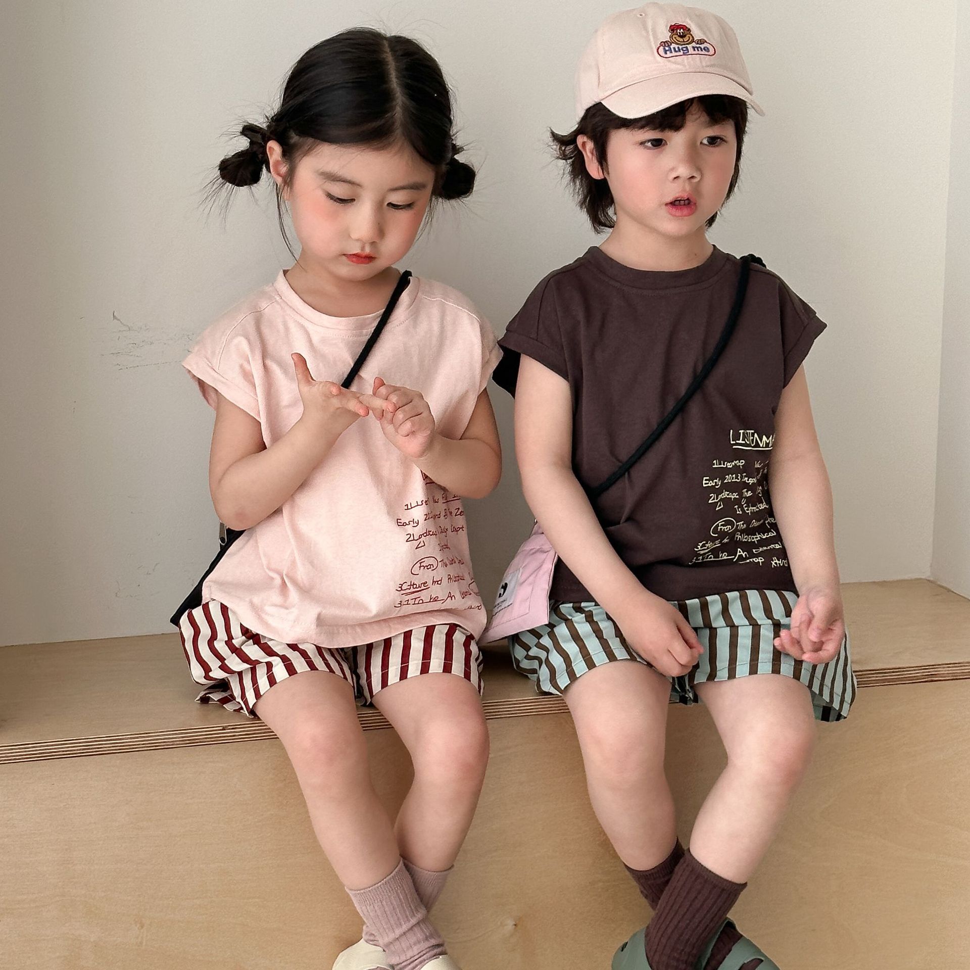 「2025」子供服★トップス+ショートパンツ★セットアップ★韓国風子供服★2色80cm〜150cm