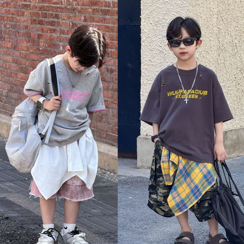 2025夏新作★子供服　トップス★100cm〜150cm 2色