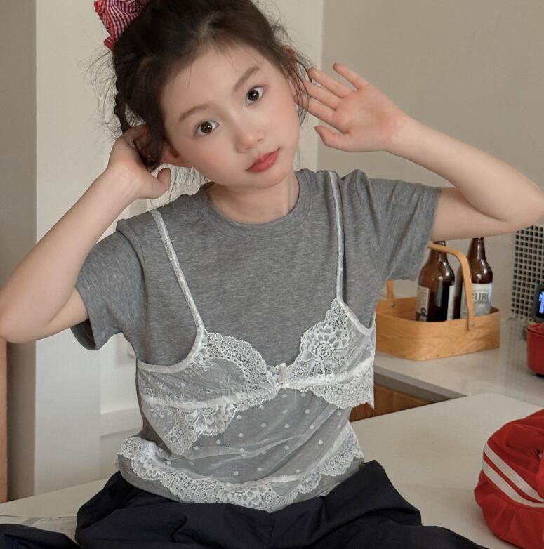 2025夏新作★子供服　トップス★100cm〜160cm 2色