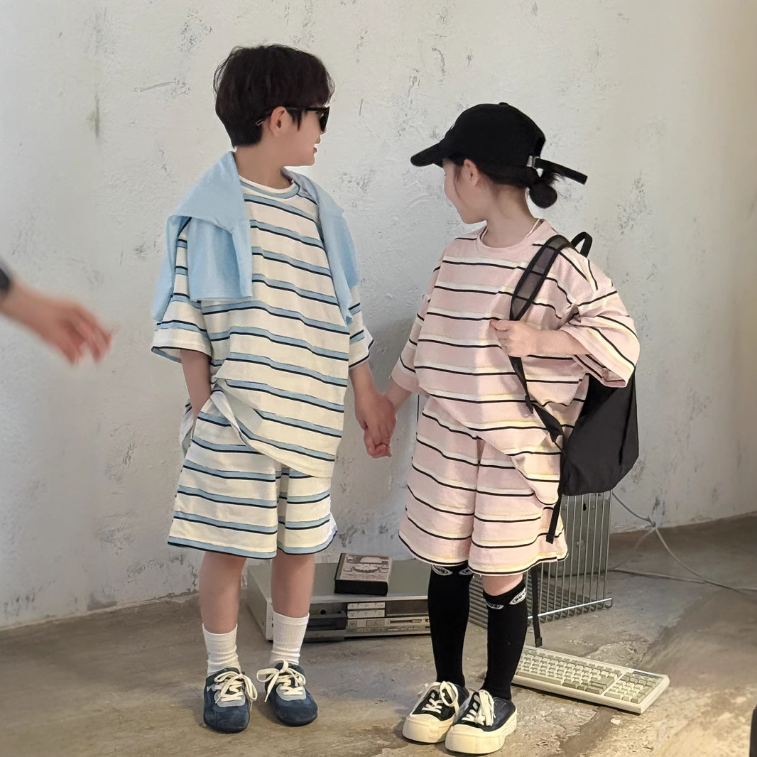 2025夏新品MXM★子供服　セットアップ★90cm〜150cm 2色