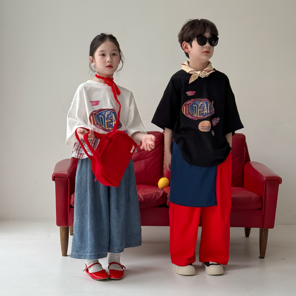 2025★夏新作★韓国風ベビー服★トップス★ズボン★90cm〜150cm 3色