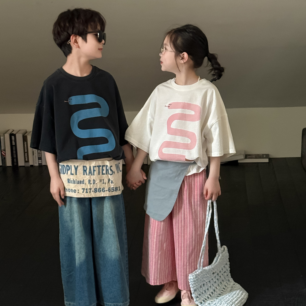 2025★夏新作★韓国風子供服★トップス★90cm〜150cm 2色