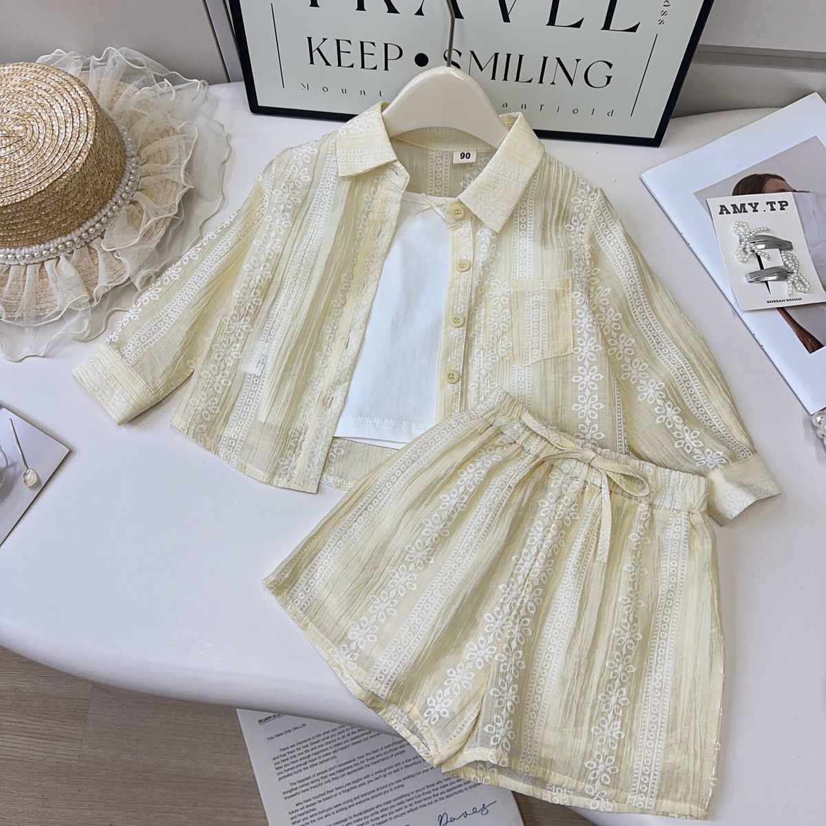 「2025」子供服★長袖シャツ+ベスト+ズボン★セットアップ★韓国風子供服★90cm〜140cm