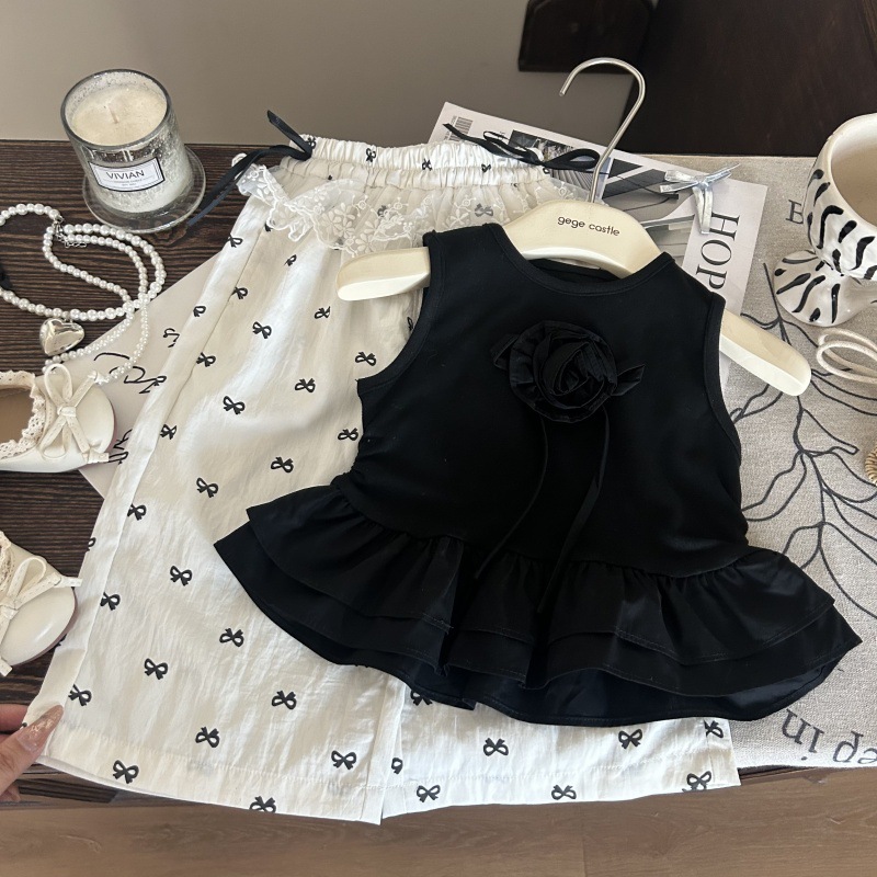 「2025」子供服★トップス★袖なし★ズボン★韓国風子供服★2色80cm〜140cm