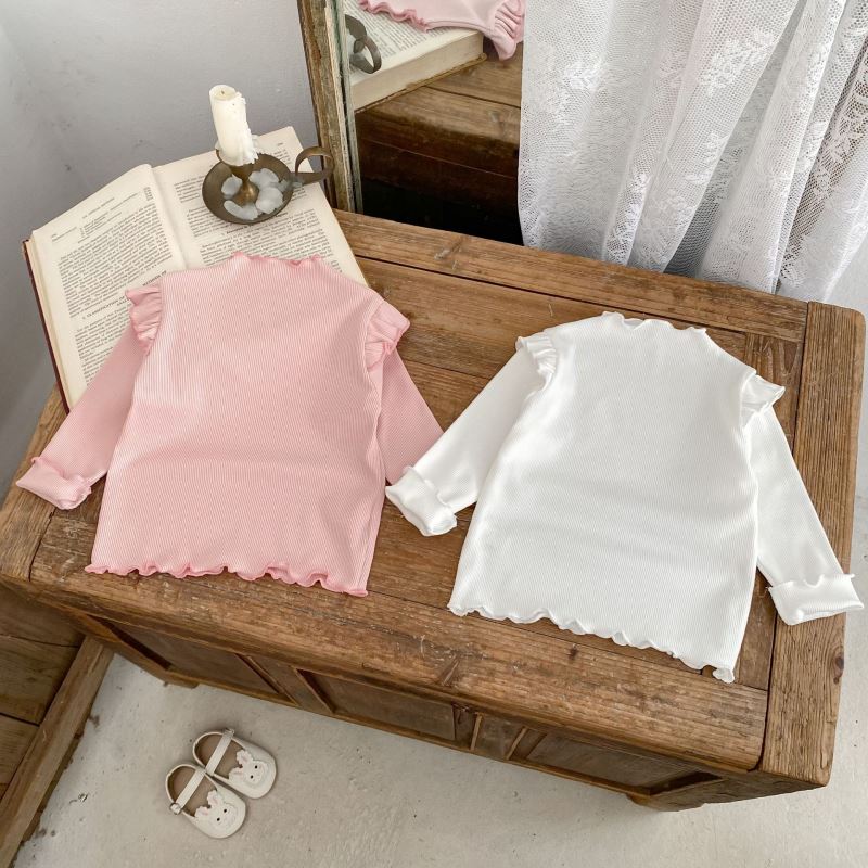 「2025」子供服★トップス★長袖シャツ★無地★韓国風子供服★2色66cm〜100cm