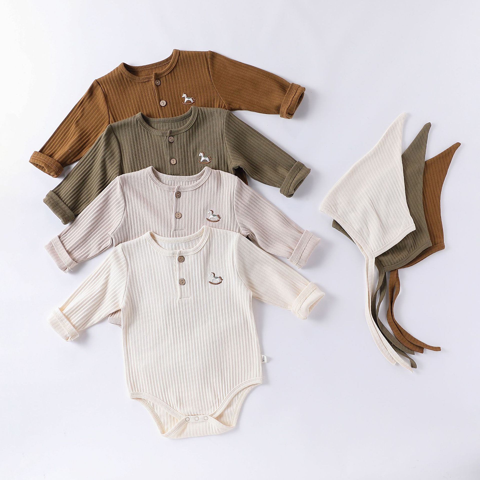 2025新入荷★ベビー服　ロンパース　帽子無し★66cm〜90cm 4色