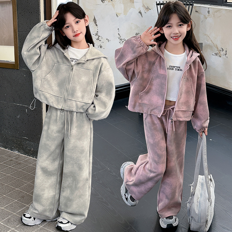 「2025」子供服★パーカー+ズボン★セットアップ★韓国風子供服★2色120cm〜170cm