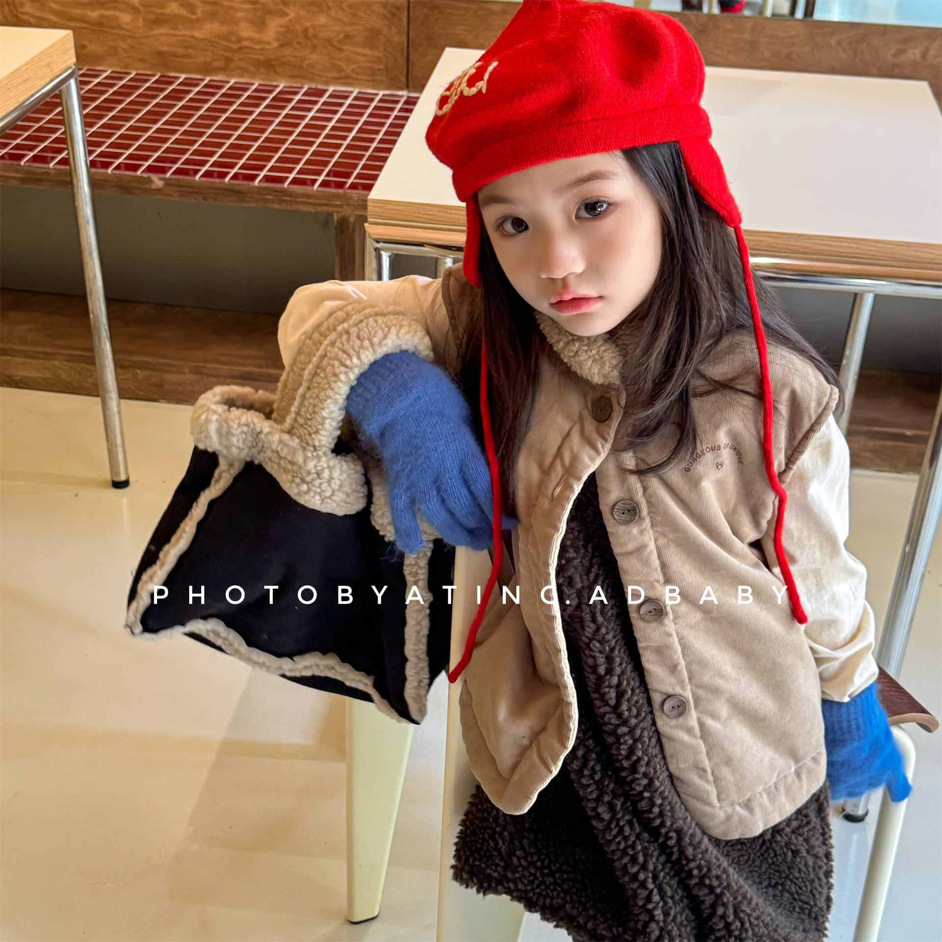 2025★秋冬新作★韓国風子供服★チョッキ★80cm〜130cm 2色
