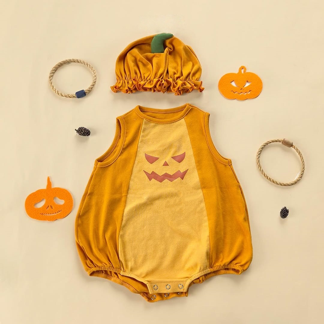 2025新品★子供服　ロンパース+帽子　ハロウィン服★66cm〜90cm
