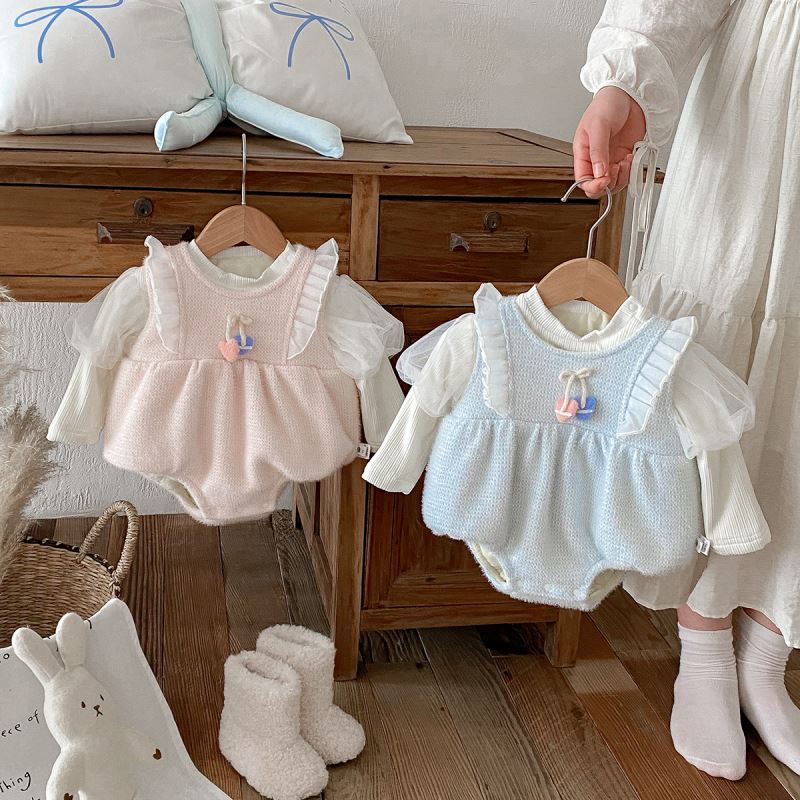 2025冬新品DX★ベビー服　ロンパース&インナー分けて★66cm〜90cm