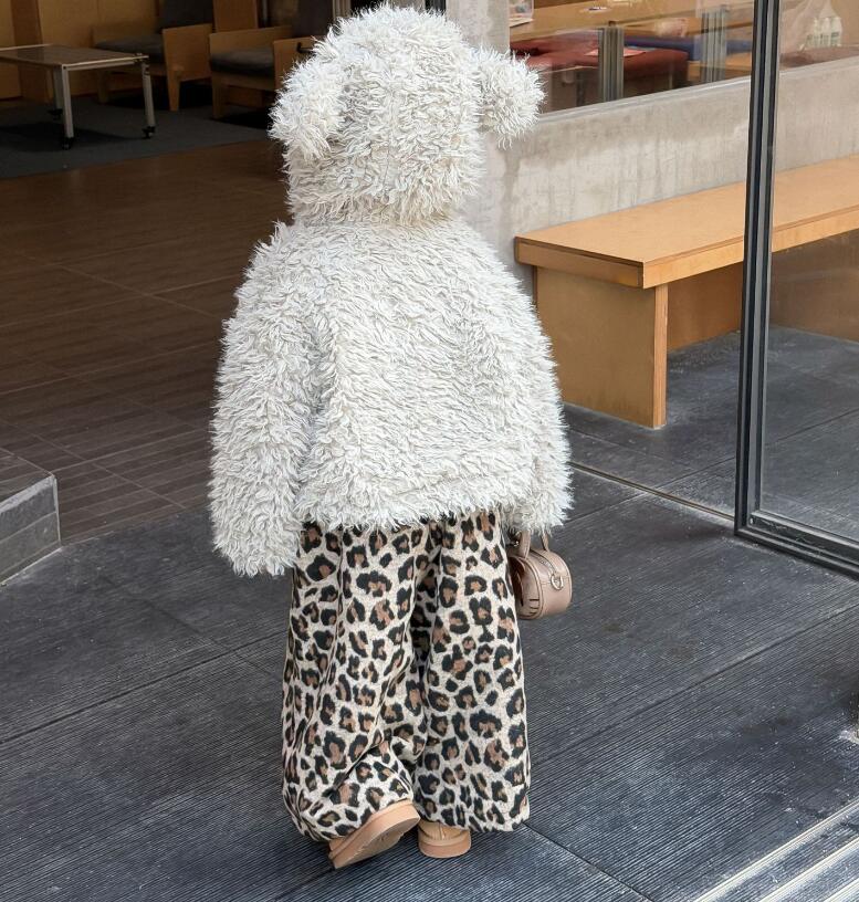 2025冬新品★子供服 　ふわふわコート&ズボン分けて★90cm〜140cm