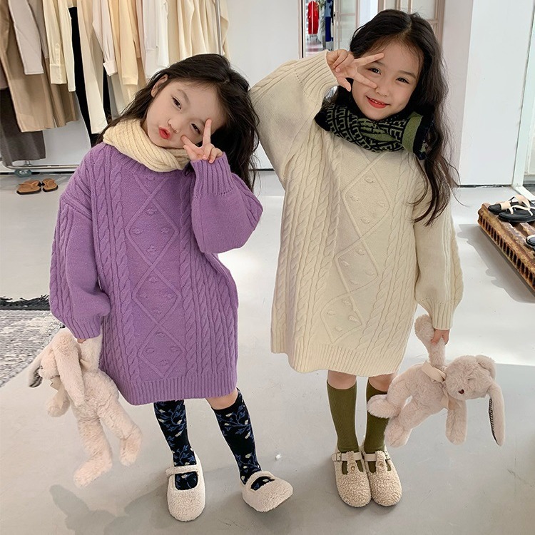 2025新品★子供服　ニットワンピース★90cm〜140cm 2色