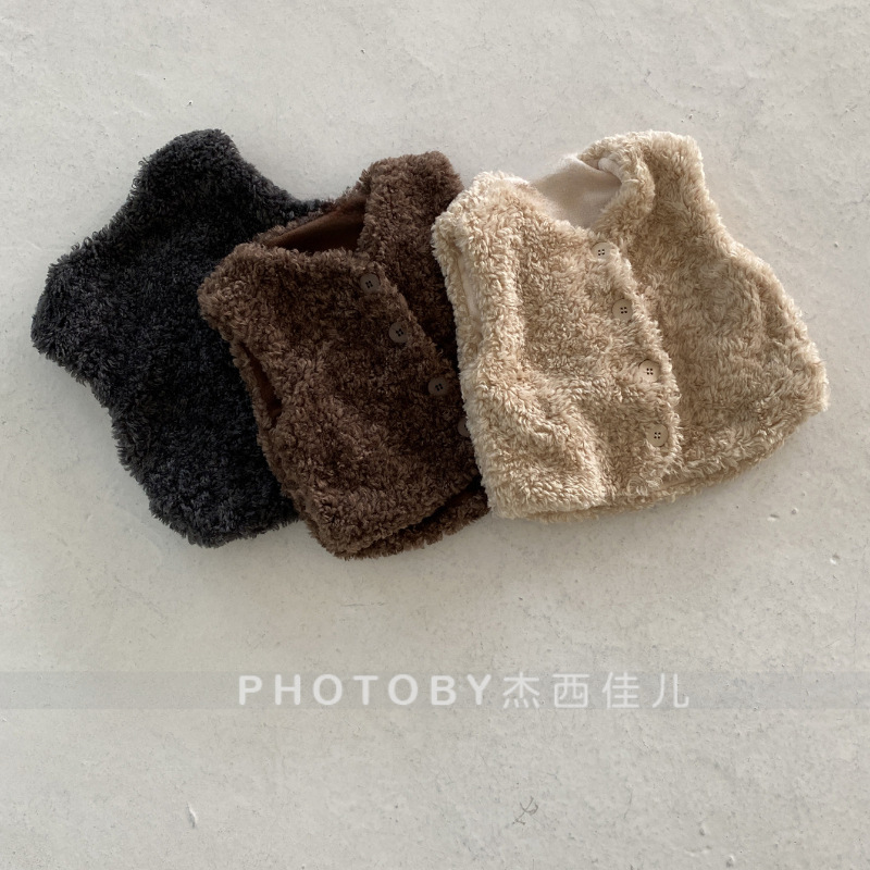 2025新品h★子供服 　ベストコート★80cm〜130cm 3色