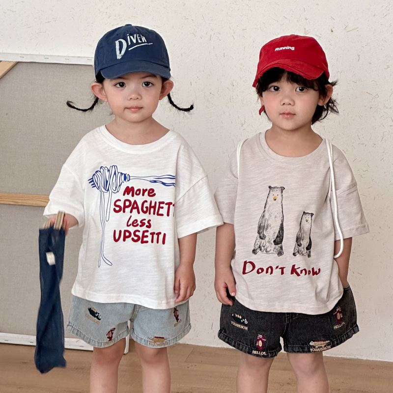 2026★夏新作★韓国風子供服★トップス★80cm〜150cm 2色