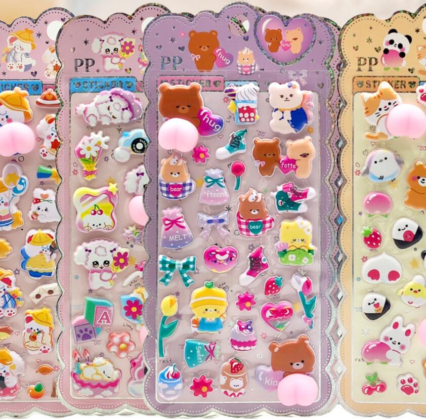 子供お褒めシール★立体お尻もちもち★防水ステッカー ★DIY デコレーション用