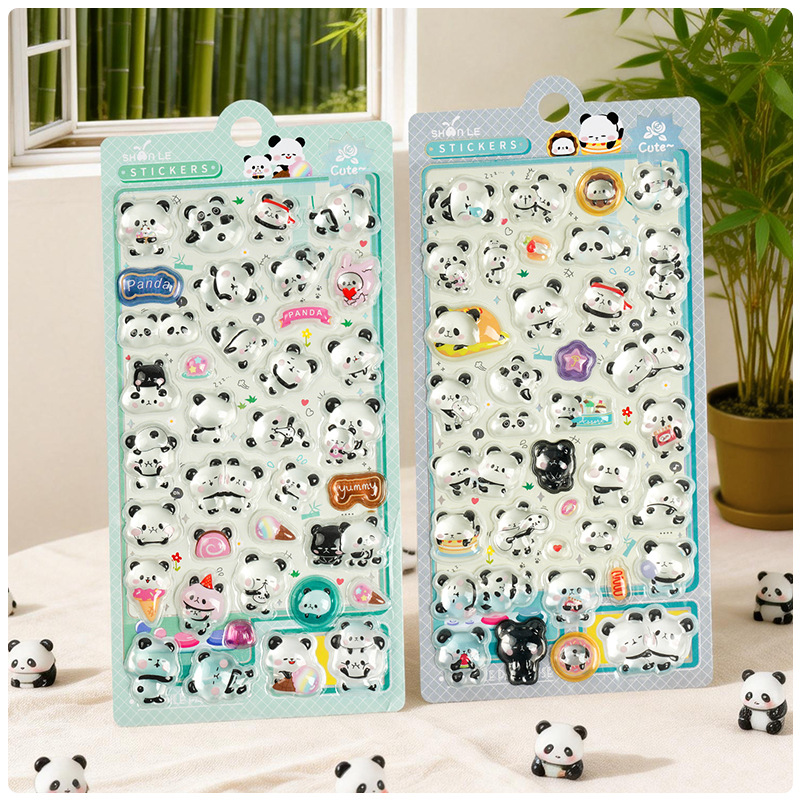 DIY手作り ステッカー★粘着シール★3D★手帳素材