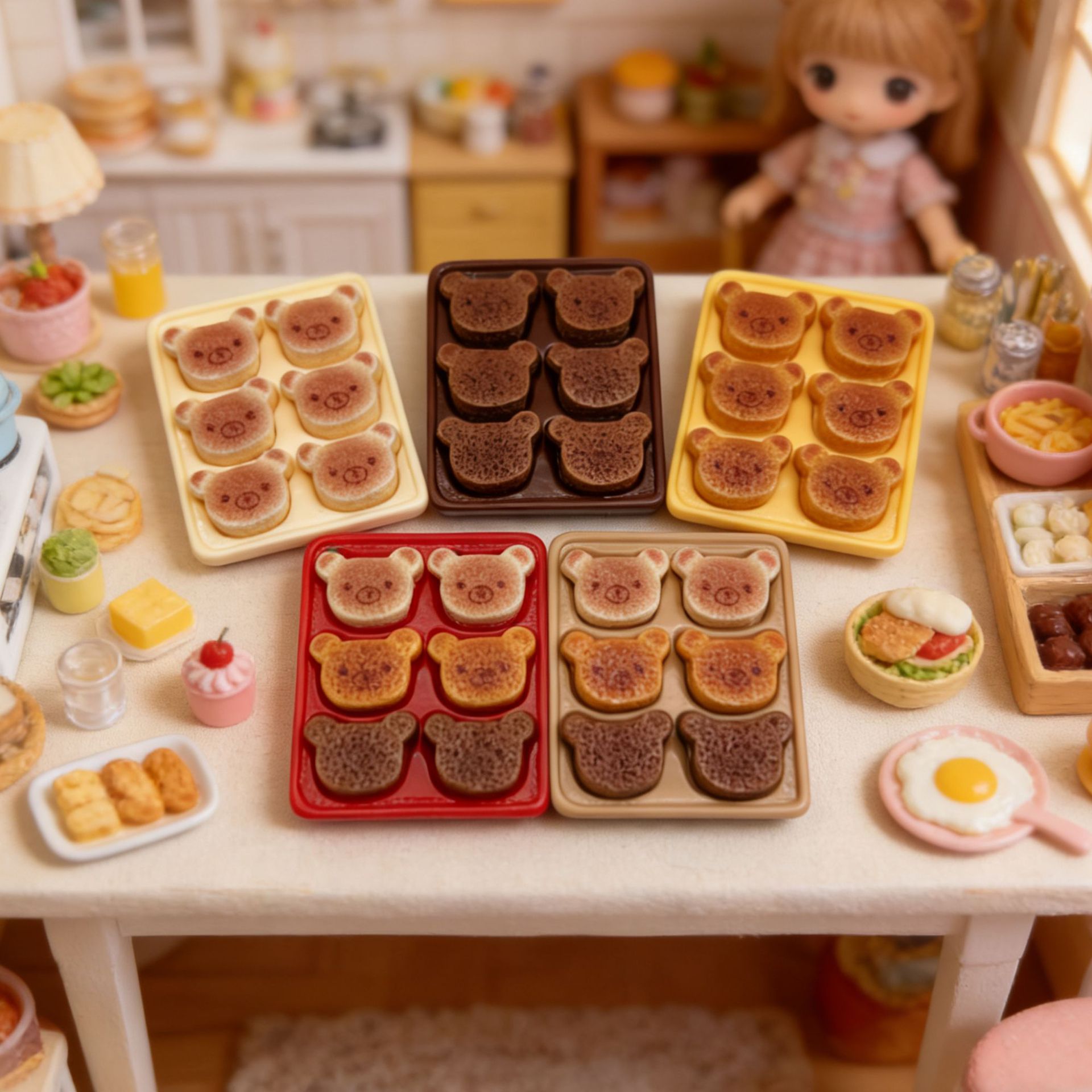 【ミニチュア食玩】プレート・お皿・トレイ / ジオラマ造景用置物 / 樹脂製パーツ