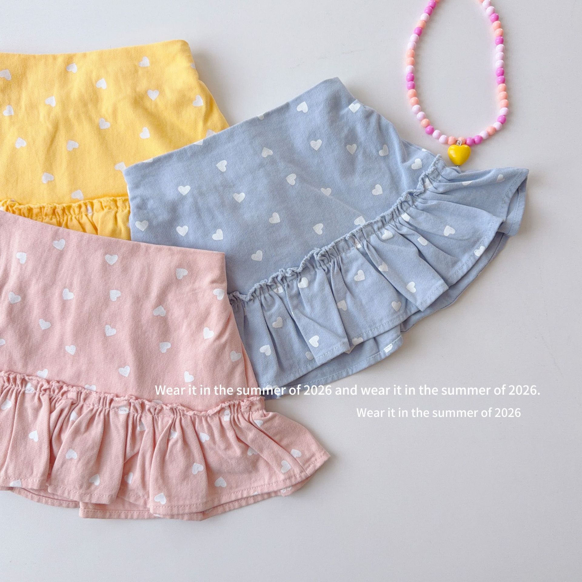 2026新品TQ★子供服　スカート★90cm〜150cm 3色