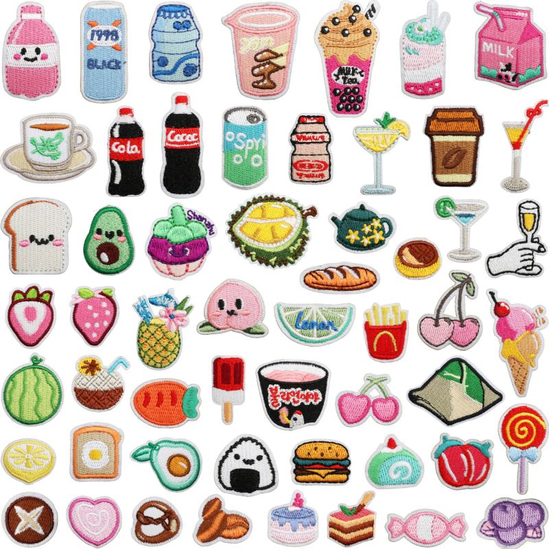 激安販売★補修パッチ★刺繍ワッペン　DIY 飾り★アイロン貼り★55個/点