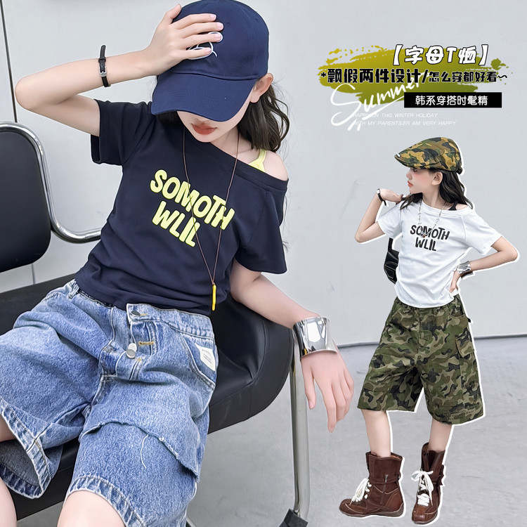 2026★夏新作★韓国風子供服★トップス★120cm〜170cm 2色