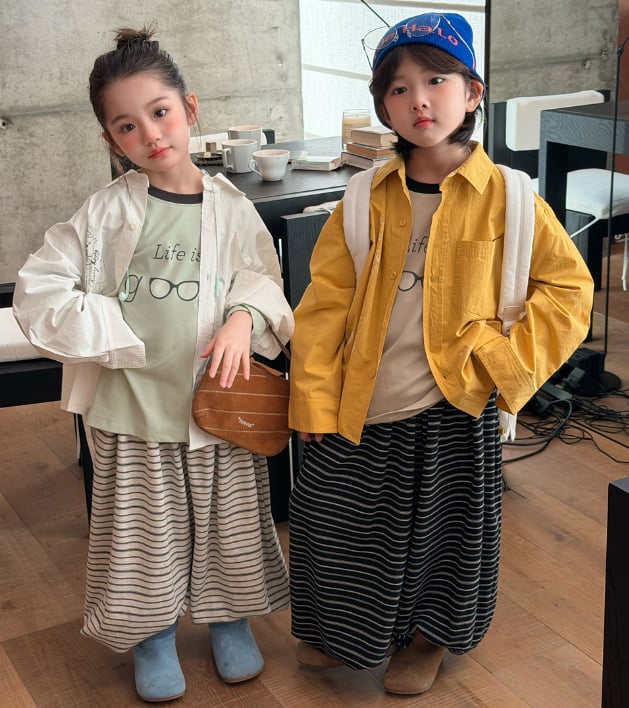 2026秋新品MXW★子供服　シャツ　トップス★90cm〜160cm 2色