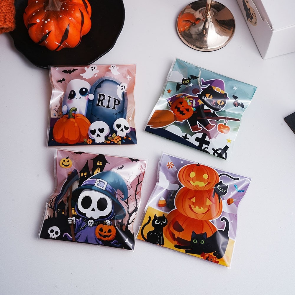 ★opp袋★ハロウィン　粘着袋★DIY包装資料