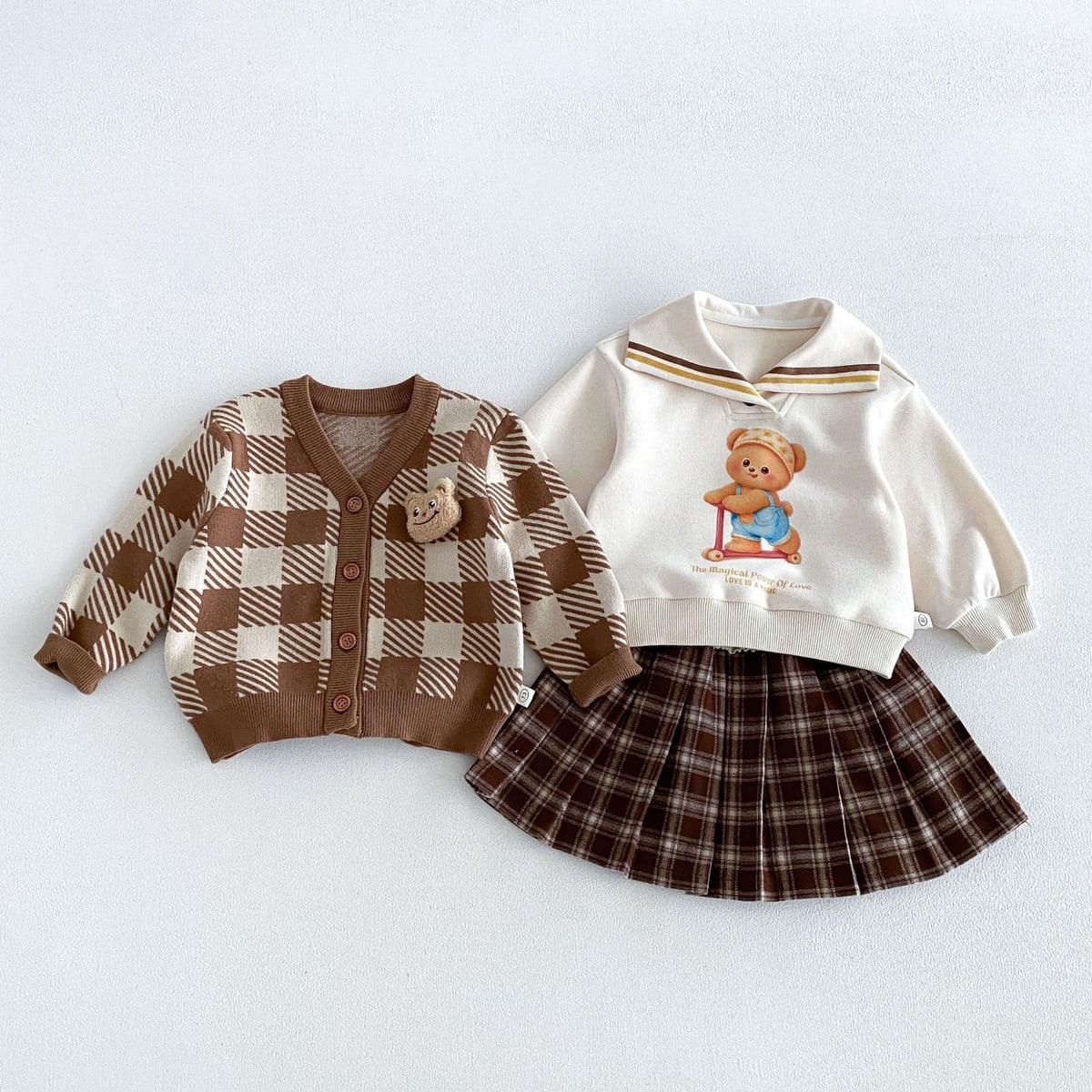 2026秋新品ZY★子供服　トップス&スカート&カーディガン分けて★80〜130
