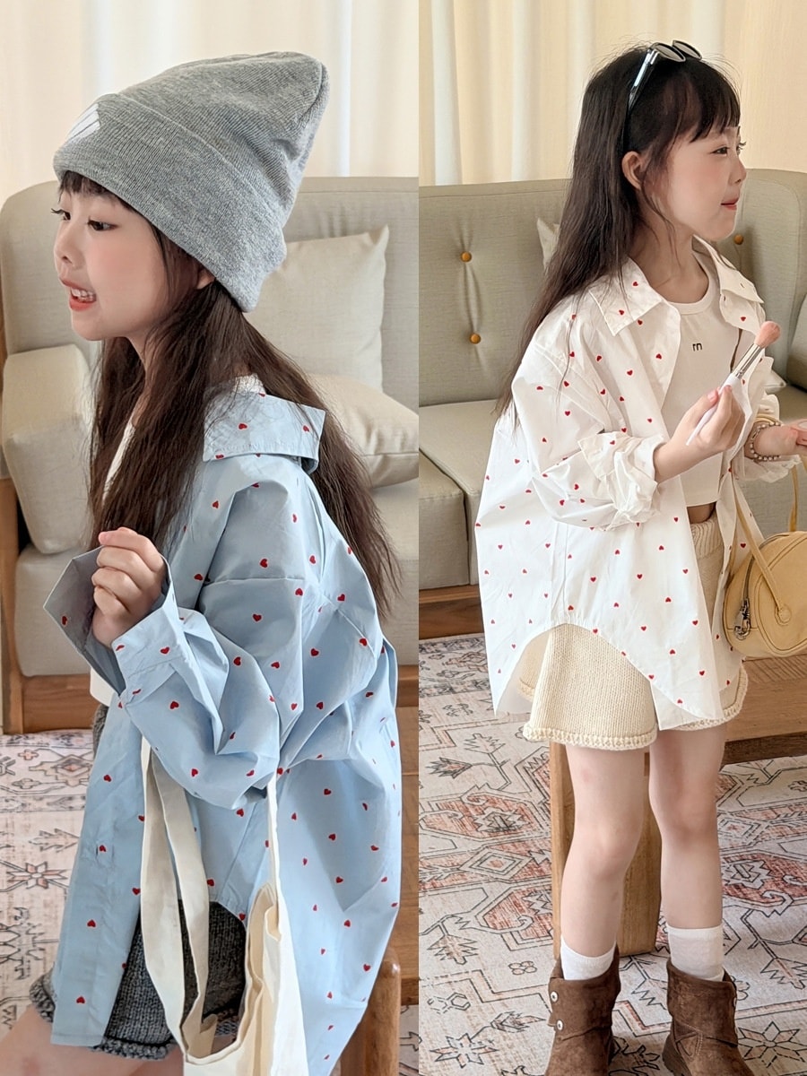 2026秋新品ZY★子供服 　シャツ　コート★100cm〜150cm 2色