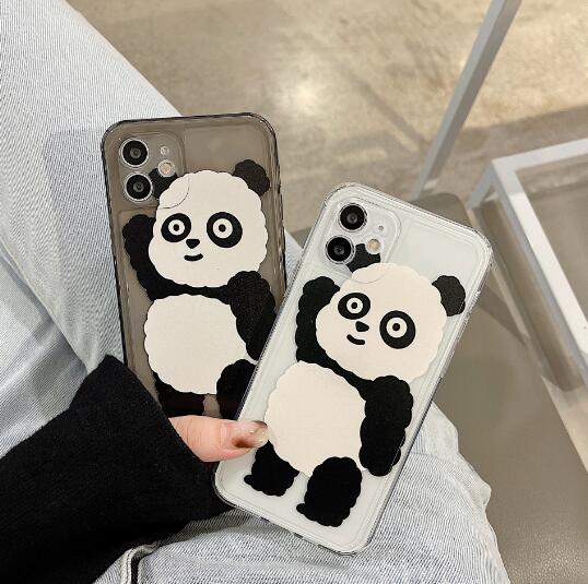 【パンダ】スマホケース　可愛い　デザイン Iphone13 iphone12 iphone11 iphone8 2色