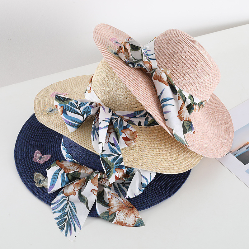季節の流行・日除け帽・4色・女の子・草編み帽・人気・ファッション帽子