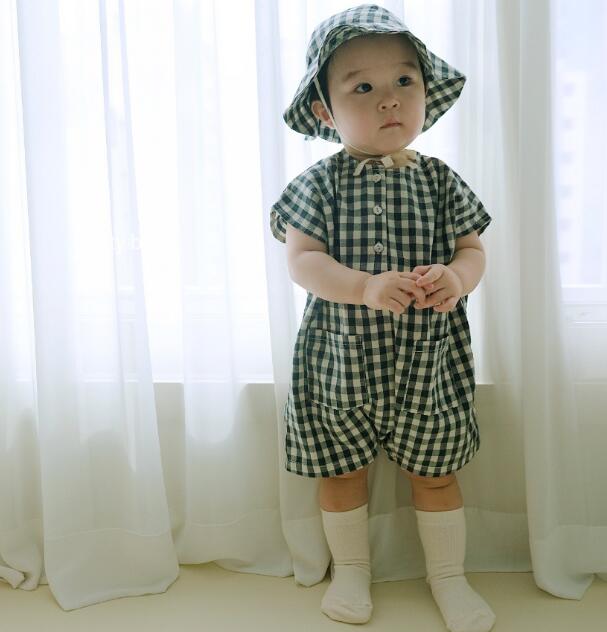 新品★ベビー服★ロンパース+帽子★66-90cm★2色