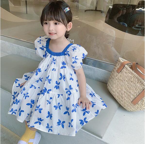 2022夏新作★子供服★ワンピース★フレアワンピース★韓国子供服★キッズ★蝶々柄★7-15