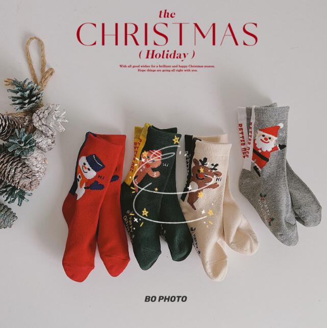★2022クリスマス新入荷★子供靴下　ソックス★S〜L　4色