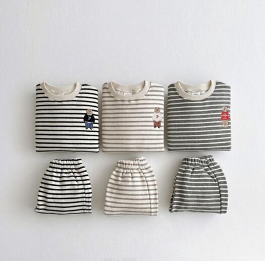 2022★春秋新作★韓国風ベビー服★トップス+ズボン2セット★3色73-100CM