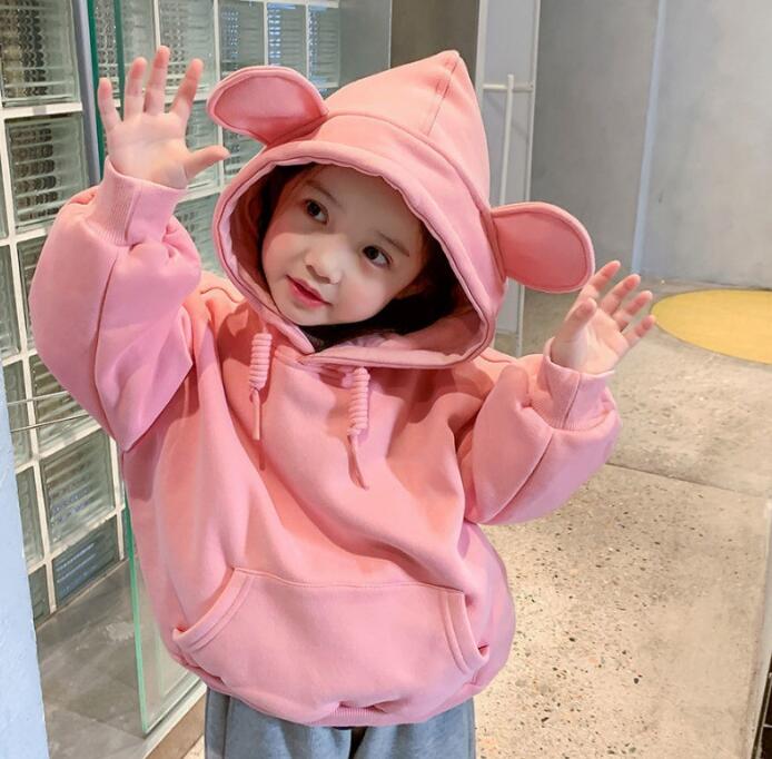 子供服★トップス★パーカー★キッズ女の子★無地★薄手★可愛い★90-140CM