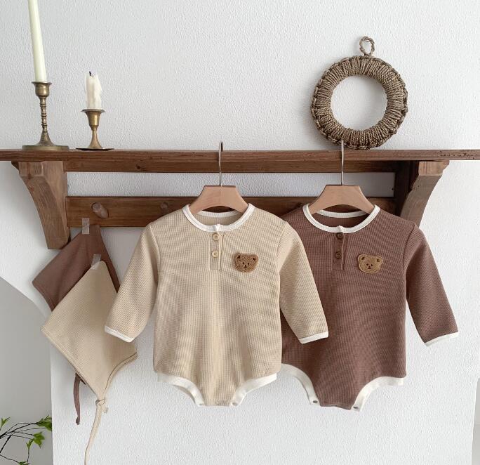 子供服★ロンパース+帽子★連体服★韓国風子供服★ベビー★男女兼用★可愛い★2色★66-90CM