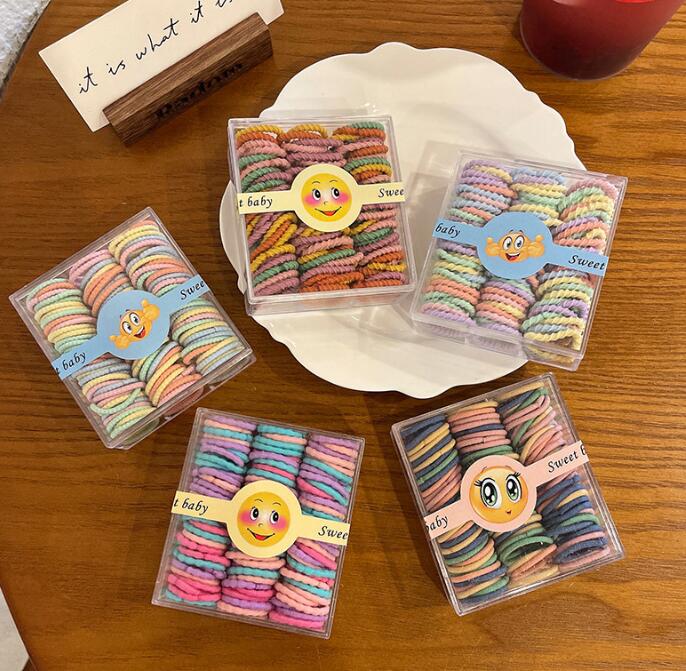 子供用★キッズ女の子★髪飾り★まとめ髪用★ヘアアクセサリー★約90枚入り★ヘアゴム★多色