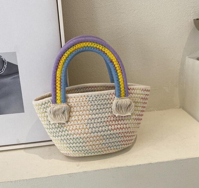 バッグ★かごバッグ★ハンドバッグ★カジュアル★砂浜★4色