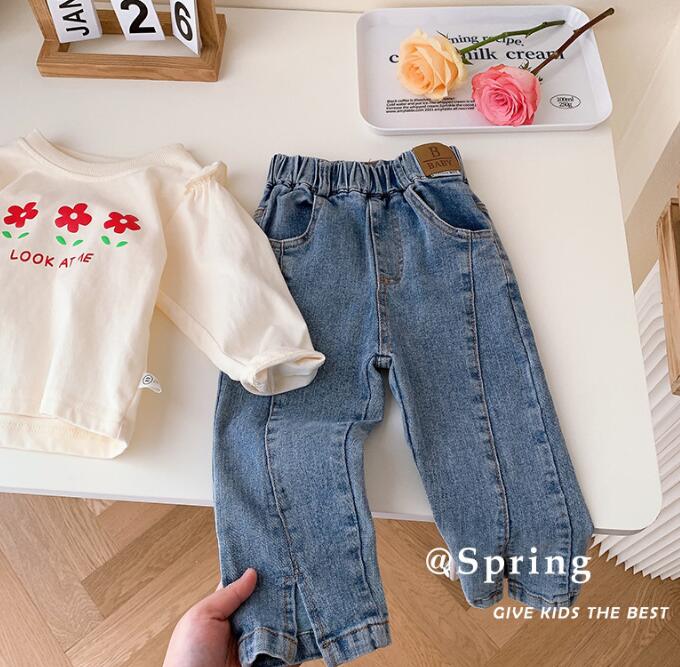 子供服★ボトムス★ズボン★ジーンズ★キッズ女の子★デニム★カジュアル★90-140CM