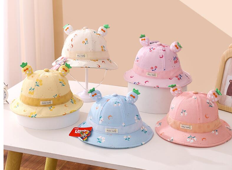 2023夏新作・男女兼用・ベビー帽子・バケットハット・可愛い・5色・