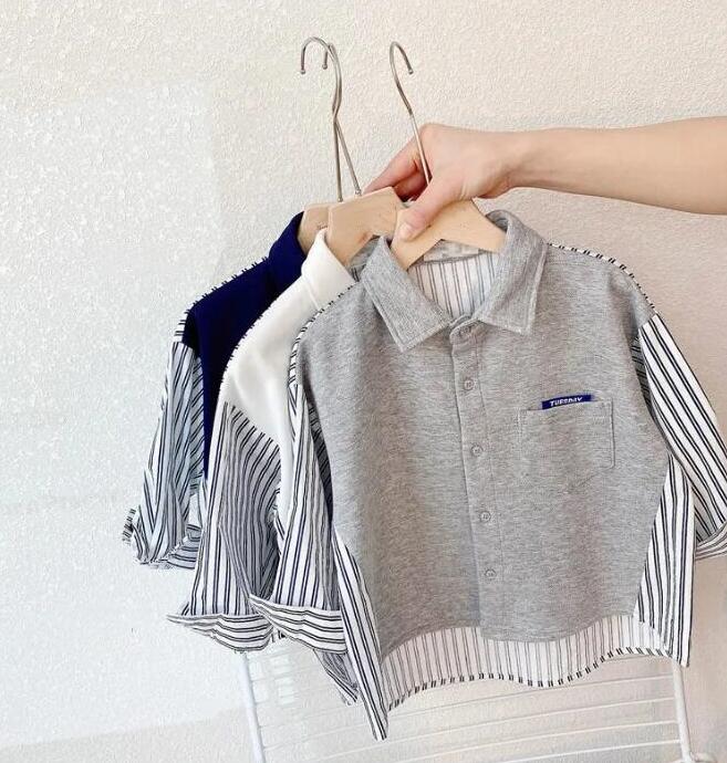 2023★春新作★韓国風子供服★シャツ★トップス★3色90-140CM