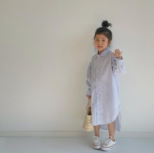 2023春夏新品★親子用服　ロングシャツ　90-170cm