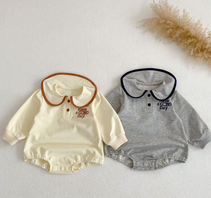 子供服★ロンパース★連体服★長袖★ベビー★刺繍★2色★66-90CM