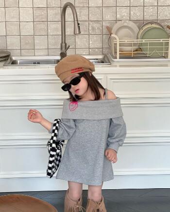 春新作★キッズ用アパレル★ワンピース★長袖★80-130