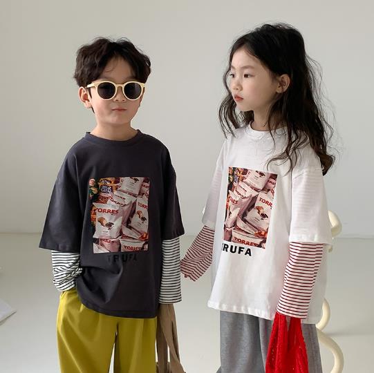 2023春新品★子供服　トップス　長袖　90-140cm★2色