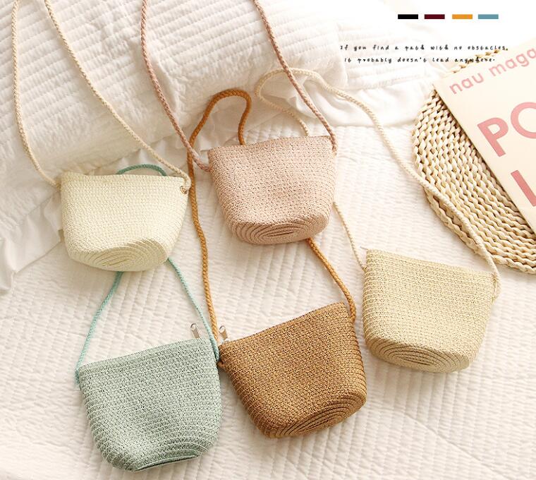 2023新作★子供鞄★肩掛け★斜め掛け★かごバッグ★鞄かばん★わらバッグ★