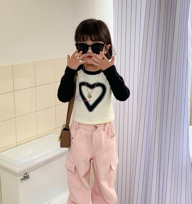 2023★春新作★韓国風子供服★トップス★Tシャツ★T3色90-150CM